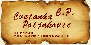 Cvetanka Poljaković vizit kartica